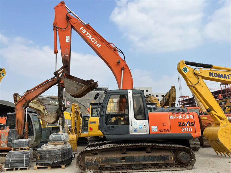 원래 페인트 히타치 ZX200 Zaxis200 중고 크롤러 굴삭기 분사 엔진 20 톤