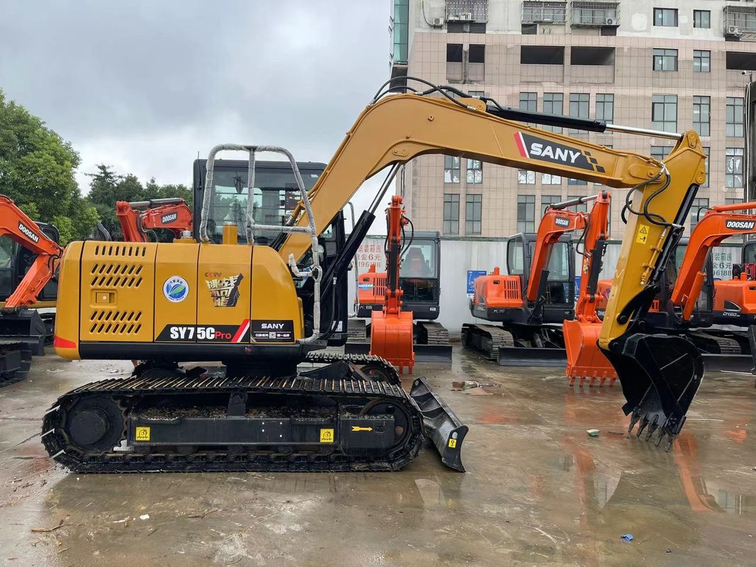2022 사용된 Sany SY75C 발굴기 Sany Crawler 7.5 톤 미니 발굴기
