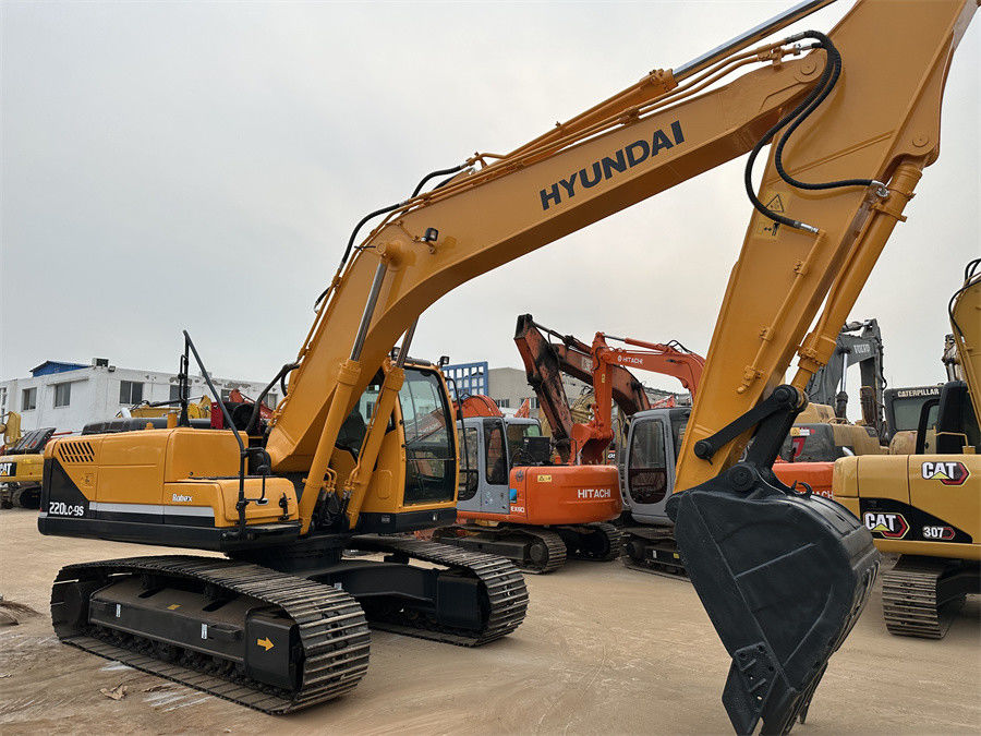 오리지널 현대 220 발굴기 수압 크롤러 생산 한국 R220lc 9s