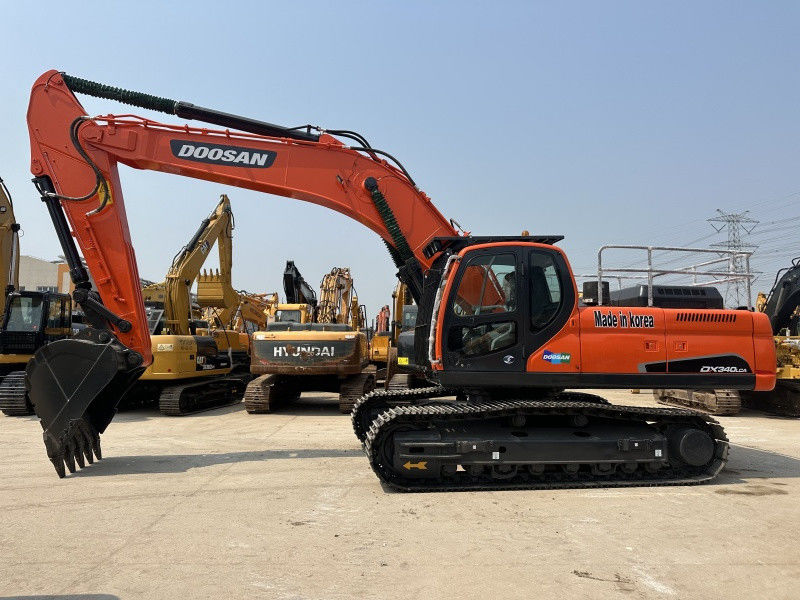 한국 사용 Doosan DX340LCA 발굴기 34톤 Doosan DX340 크롤러 발굴기