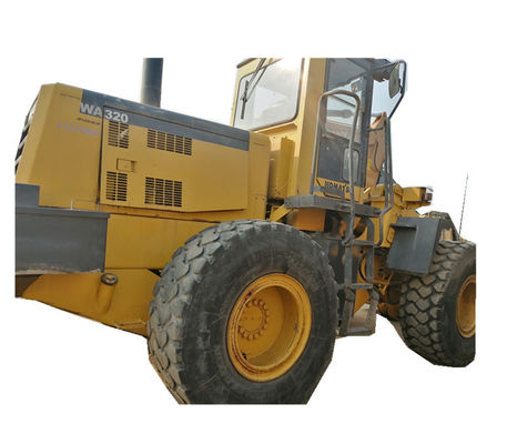 코마츠 WA320 사용된 휠 로더 14000KG 토공 작업 WA320-3